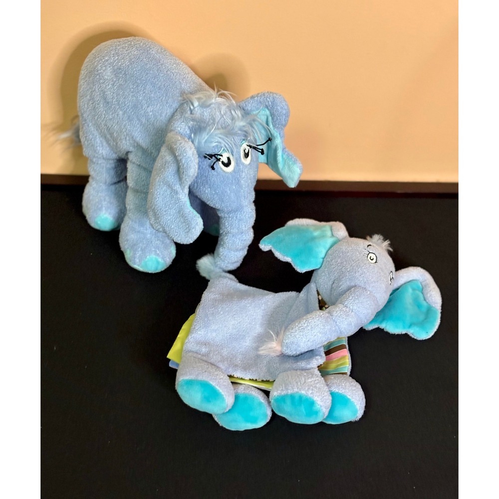 Dr Seuss Horton Hears a Who Plush Manhattan Toy Elephant and Soft Activity Book